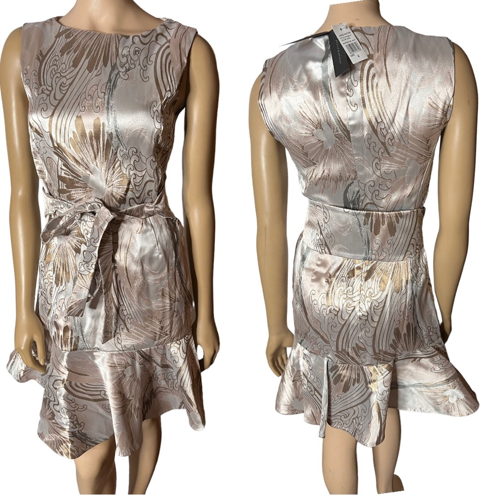 NWT Josie Natori Wintertide Jacquard Dress